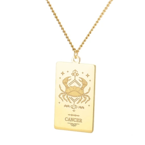 18K Gold Plated Zodiac Horoscope chain Collar Pendant Necklace - Picture 4 of 12